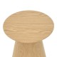 101-000108 Βοηθητικό τραπέζι Kayano pakoworld mdf σε φυσική απόχρωση Φ45x50εκ