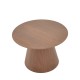 101-000111 Βοηθητικό τραπέζι Kayano pakoworld καρυδί mdf Φ60x40εκ