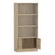 248-000024 Βιβλιοθήκη Burcy pakoworld oak 80x40x177εκ