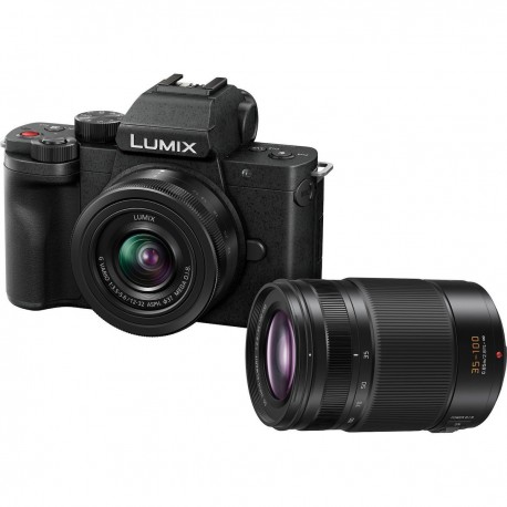 Panasonic Mirrorless Φωτογραφική Μηχανή Lumix DC-G100D + H-FS 12-32 + 35-100E Micro Four Thirds (4/3") Black