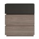 Ε7352,1 VANITY Συρταριέρα, με 3 Συρτ. Αποχρώσεων Sonoma Oak & Grey, με Αποσπώμενα χρωματικά Μέρη