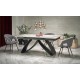 60-28357 HILARIO extension table, white marble / black