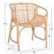 ΠΟΛΥΘΡΟΝΑ MEL ΕΣΩΤΕΡΚΩΝ ΧΩΡΩΝ HM9954.01 ΦΥΣΙΚΟ RATTAN 62x57,5x79,5Υεκ.