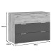 173-000051 Συρταριέρα Kantri pakoworld σε sonoma - γκρι απόχρωση 109x46.8x80.8εκ