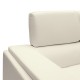 074-000011 Καναπές Shea pakoworld 2θέσιος PU ivory-inox 158x80x87εκ