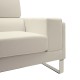 074-000011 Καναπές Shea pakoworld 2θέσιος PU ivory-inox 158x80x87εκ