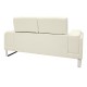 074-000011 Καναπές Shea pakoworld 2θέσιος PU ivory-inox 158x80x87εκ