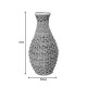 337-000033 Βάζο Gucre I Inart ξύλο-rattan pe σε φυσική απόχρωση Φ30x70εκ