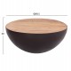 ΔΙΑΚΟΣΜΗΤΙΚΟ ΤΡΑΠΕΖΙ ΣΑΛΟΝΙΟΥ BOWL Φ89,5X39Yεκ. RUSTY ΜΕ ΞΥΛΟ ΑΚΑΚΙΑΣ HM8717.22