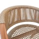 343-000029 Πολυθρόνα Wolly pakoworld teak ξύλο και pe σχοινί σε φυσική απόχρωση 60x60x76εκ