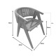 343-000029 Πολυθρόνα Wolly pakoworld teak ξύλο και pe σχοινί σε φυσική απόχρωση 60x60x76εκ