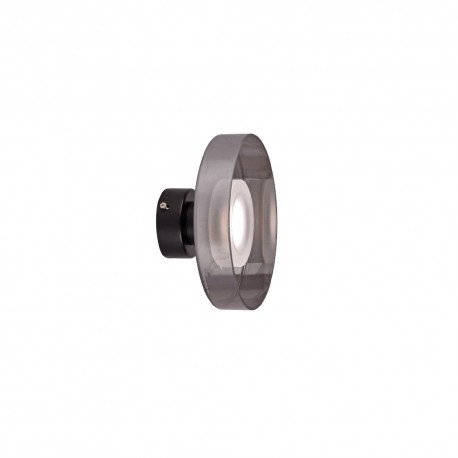 43060-Black/smoky Inlight Κρεμαστό φωτιστικό από μαύρο μέταλλο και φιμέ γυαλί 12W 1320LM 3CCT D:20cm (43060-Black/smoky)