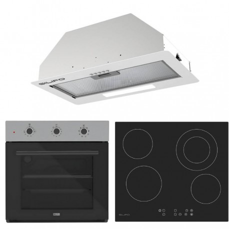 ΣΕΤ ΣΕΤ ΦΟΥΡΝΟΣ SF6008 INOX + ΕΣΤΙΑ ΚΕΡΑΜΙΚΗ SF6822HV5 + ΜΗΧΑΝΙΣΜΟΣ ΑΠΟΡΡΟΦΗΣΗΣ SF6615 INOX 20.65x53.5x30 4 ΕΤΗ ΕΓΓΥΗΣΗ ΕΛΛΗΝΙΚΗ