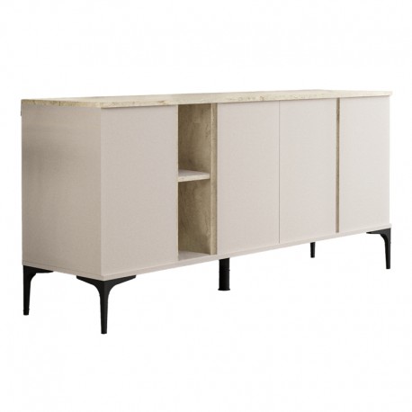197-000268 Μπουφές Vetine pakoworld σε λευκή απόχρωση 180x45x80εκ