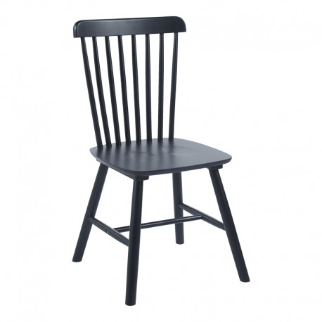 128-000034 Καρέκλα Melia pakoworld rubberwood σε μαύρη απόχρωση 45x51x87εκ