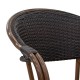 140-000029 Πολυθρόνα Paula pakoworld μέταλλο-pe rattan καφέ
