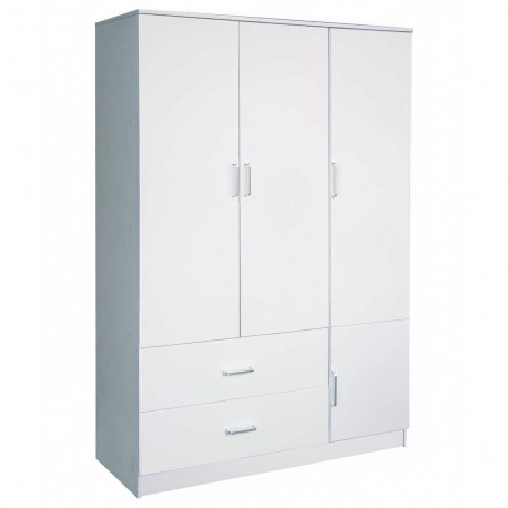 14370195 Ντουλάπα ArteLibre TUBEROSA Λευκό Μοριοσανίδα 120x50x180cm Λευκό