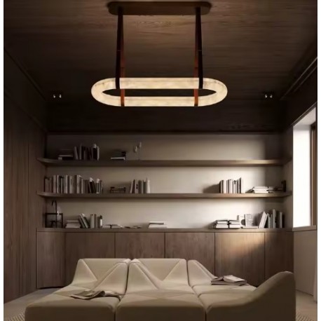 77-50585 SE LED 120 OVALADO MARBLE PENDANT 25x120x8cm 48w 2400lm 3CCT WITH CONTROL 2 YEARS WARRANTY