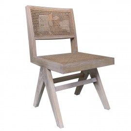15320020 Καρέκλα Επαγγελματική ArteLibre LAPETUS Sonoma Ξύλο/Rattan 51x44x86cm Φυσικό