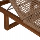 ΞΑΠΛΩΣΤΡΑ PATRON HM5993 TEAK ΞΥΛΟ ΚΑΙ ΣΧΟΙΝΙ VIRO ΣΕ ΠΛΕΞΗ WICKER 191x65x86Yεκ.