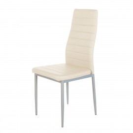 14320018 Καρέκλα ArteLibre ROSE Μπεζ PVC 53x39x96cm Γκρι/Μπεζ