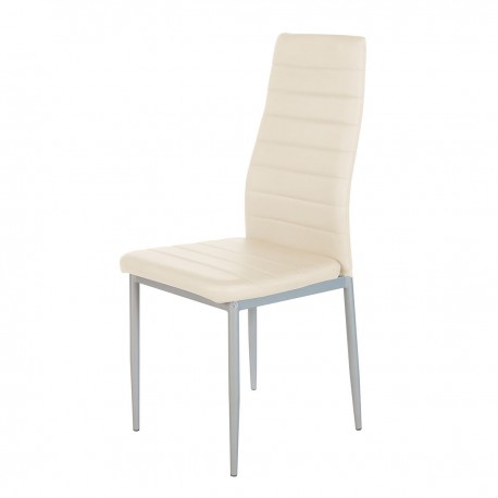 14320018 Καρέκλα ArteLibre ROSE Μπεζ PVC 53x39x96cm Γκρι/Μπεζ