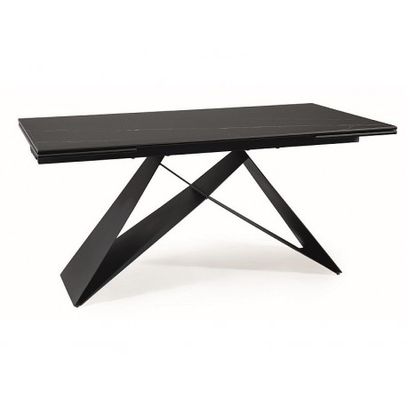 80-3124 STÓŁ WESTIN CERAMIC CZARNY SAHARA NOIR/CZARNY MAT (160-240)X90