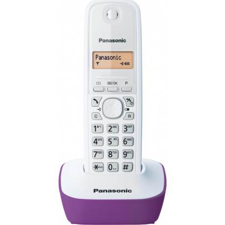 PANASONIC KX-TG1611 ΑΣΥΡΜΑΤΟ ΨΗΦΙΑΚΟ ΤΗΛΕΦΩΝΟ ΛΕΥΚΟ/ΜΩΒ