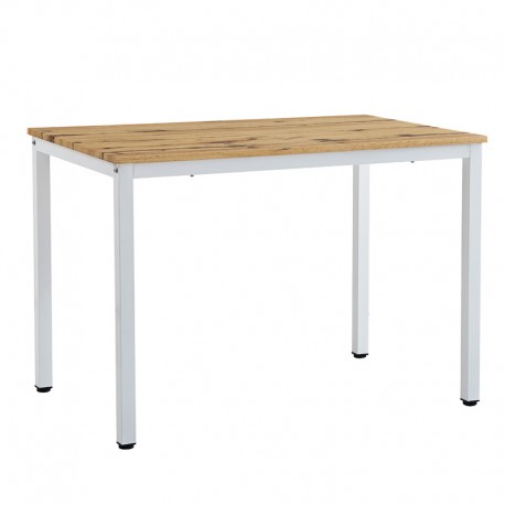 127-000179 Τραπέζι Witte pakoworld MDF/Metal σε sonoma απόχρωση με μαύρο πόδι 110x70x76εκ