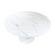 200-001011 Τραπεζαρία Ezra-Balou I pakoworld σετ 5τεμ pp-mdf σε λευκό μαρμάρου απόχρωση Φ120x75εκ