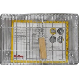 41089 Roller Σχάρα Inox Για Ψηστιέρα 800W Ορθογώνια με χειρολαβή 28X20cm