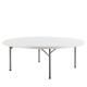 14980008 Τραπέζι Catering Στρογγυλό ArteLibre TILIA Πτυσσόμενο Λευκό/Γκρι HDPE/Μέταλλο Φ122cm Γκρι/Λευκό