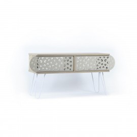 14570219 Έπιπλο Τηλεόρασης ArteLibre ILLIA No 3 Δρυς/Λευκό 106x30x48cm Φυσικό/Λευκό/Δρυς