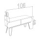 14570219 Έπιπλο Τηλεόρασης ArteLibre ILLIA No 3 Δρυς/Λευκό 106x30x48cm Φυσικό/Λευκό/Δρυς