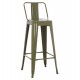 ΣΚΑΜΠΟ BAR ME ΠΛΑΤΗ ΜΕΤΑΛΛΙΚΟ MELITA-PRO HM8643.43 DARK OLIVE GREEN 42x42x100Υεκ.