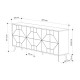 119-001231 Μπουφές Dune pakoworld σε ανθρακί απόχρωση 181x35x77.4εκ