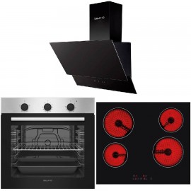 ΣΕΤ ΦΟΥΡΝΟΣ ΗΛΕΚΤΡΙΚΟΣ SF6850BOI INOX 83LT + ΕΣΤΙΑ ΚΕΡΑΜΙΚΗ SF6135 + ΑΠΟΡΡΟΦΗΤΗΡΑΣ ΚΑΜΙΝΑΔΑ SF6610 ΜΑΥΡΟΣ ΧΕΙΡΙΣΤΗΡΙΟ 4 ΕΤΗ ΕΓΓΥ