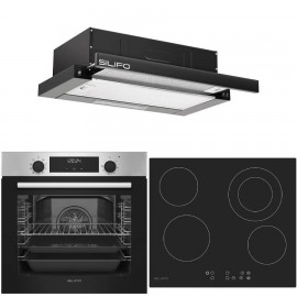 ΣΕΤ ΦΟΥΡΝΟΣ ΗΛΕΚΤΡΙΚΟΣ SF6855BOI INOX 76LT + ΕΣΤΙΑ ΚΕΡΑΜΙΚΗ SF6822HV5 + ΑΠΟΡΡΟΦΗΤΗΡΑΣ ΣΥΡΟΜΕΝΟΣ SF6665 ΜΑΥΡΟΣ 4 ΕΤΗ ΕΓΓΥΗΣΗ ΕΛΛΗ