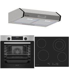 ΣΕΤ ΦΟΥΡΝΟΣ ΗΛΕΚΤΡΙΚΟΣ SF6855BOI INOX 76LT + ΕΣΤΙΑ ΚΕΡΑΜΙΚΗ SF6822HV5 + ΑΠΟΡΡΟΦΗΤΗΡΑΣ ΕΛΕΥΘΕΡΟΣ SF6683 INOX 2 ΜΟΤΕΡ 60CM 4 ΕΤΗ Ε
