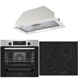 ΣΕΤ ΦΟΥΡΝΟΣ ΗΛΕΚΤΡΙΚΟΣ SF6855BOI INOX 76LT + ΕΣΤΙΑ ΚΕΡΑΜΙΚΗ SF6822HV5 + ΜΗΧΑΝΙΣΜΟΣ ΑΠΟΡΡΟΦΗΣΗΣ SF6615 INOX 20.65x53.5x30 4 ΕΤΗ Ε