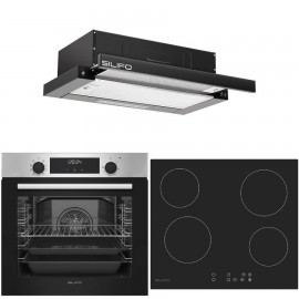 ΣΕΤ ΦΟΥΡΝΟΣ ΗΛΕΚΤΡΙΚΟΣ SF6855BOI INOX 76LT + ΕΣΤΙΑ ΚΕΡΑΜΙΚΗ SF6821HV4 + ΑΠΟΡΡΟΦΗΤΗΡΑΣ ΣΥΡΟΜΕΝΟΣ SF6665 ΜΑΥΡΟΣ 4 ΕΤΗ ΕΓΓΥΗΣΗ ΕΛΛΗ