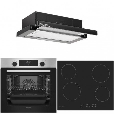 ΣΕΤ ΦΟΥΡΝΟΣ ΗΛΕΚΤΡΙΚΟΣ SF6855BOI INOX 76LT + ΕΣΤΙΑ ΚΕΡΑΜΙΚΗ SF6821HV4 + ΑΠΟΡΡΟΦΗΤΗΡΑΣ ΣΥΡΟΜΕΝΟΣ SF6665 ΜΑΥΡΟΣ 4 ΕΤΗ ΕΓΓΥΗΣΗ ΕΛΛΗ