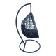 368-000002 Κούνια φωλιά με βάση Lyere pakoworld μέταλλο γκρι-pe rattan σε γκρι απόχρωση 120x108x195εκ
