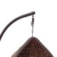 368-000005 Κούνια φωλιά με βάση Varur pakoworld μέταλλο καφέ - pe rattan σε καφέ- μαύρη απόχρωση 120x105x195εκ