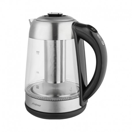 400497 Βραστήρας PRCK-40497 Primo 1.7L 2200W Digital Γυάλινος Inox/Μαύρος