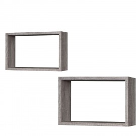 06512706 Ράφια ArteLibre Γκρι Δρυς 40x27x12cm/36.5x23.5x12cm 2Τμχ