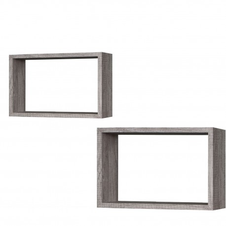 06512706 Ράφια ArteLibre Γκρι Δρυς 40x27x12cm/36.5x23.5x12cm 2Τμχ