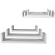06512708 Ράφια Τοίχου ArteLibre Λευκό MDF 60x15.5x8cm 50x15.5x8cm 40x15.5x8cm 3Τμχ