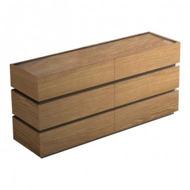 072-000139 Συρταριέρα Sonlen pakoworld mdf σε oak απόχρωση 120x40x72εκ