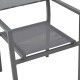 152-000022 Πολυθρόνα Moly pakoworld  ανθρακί αλουμίνιο-textilene 61x56.5x87.5εκ
